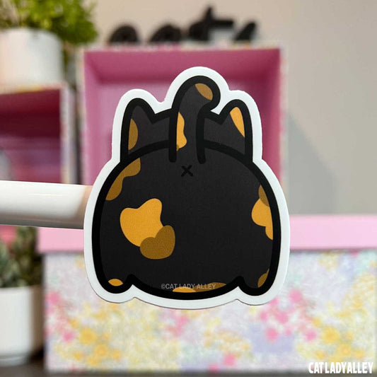 tortoiseshell cat butt sticker