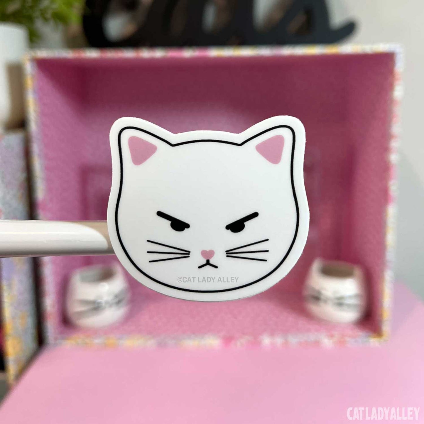 angry cat sticker