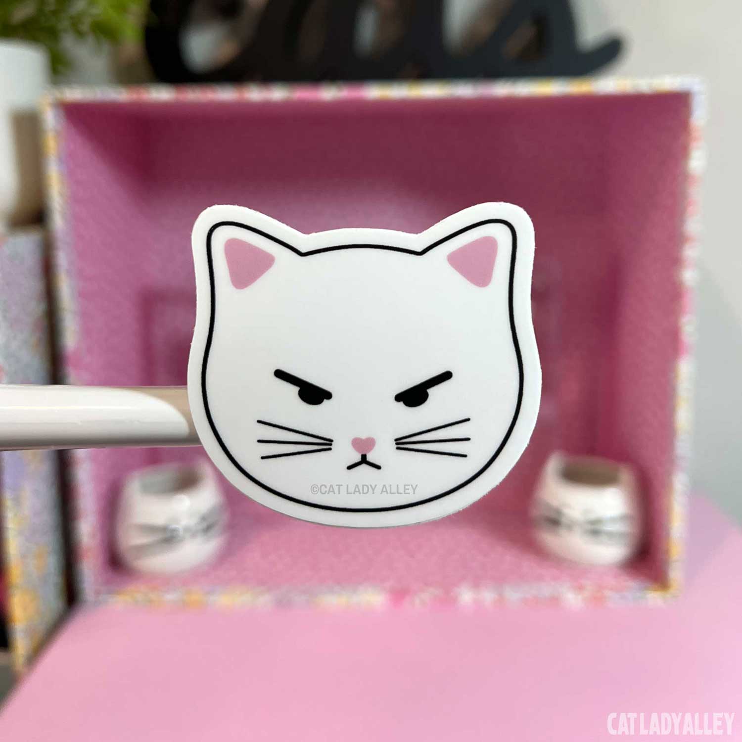 angry cat sticker