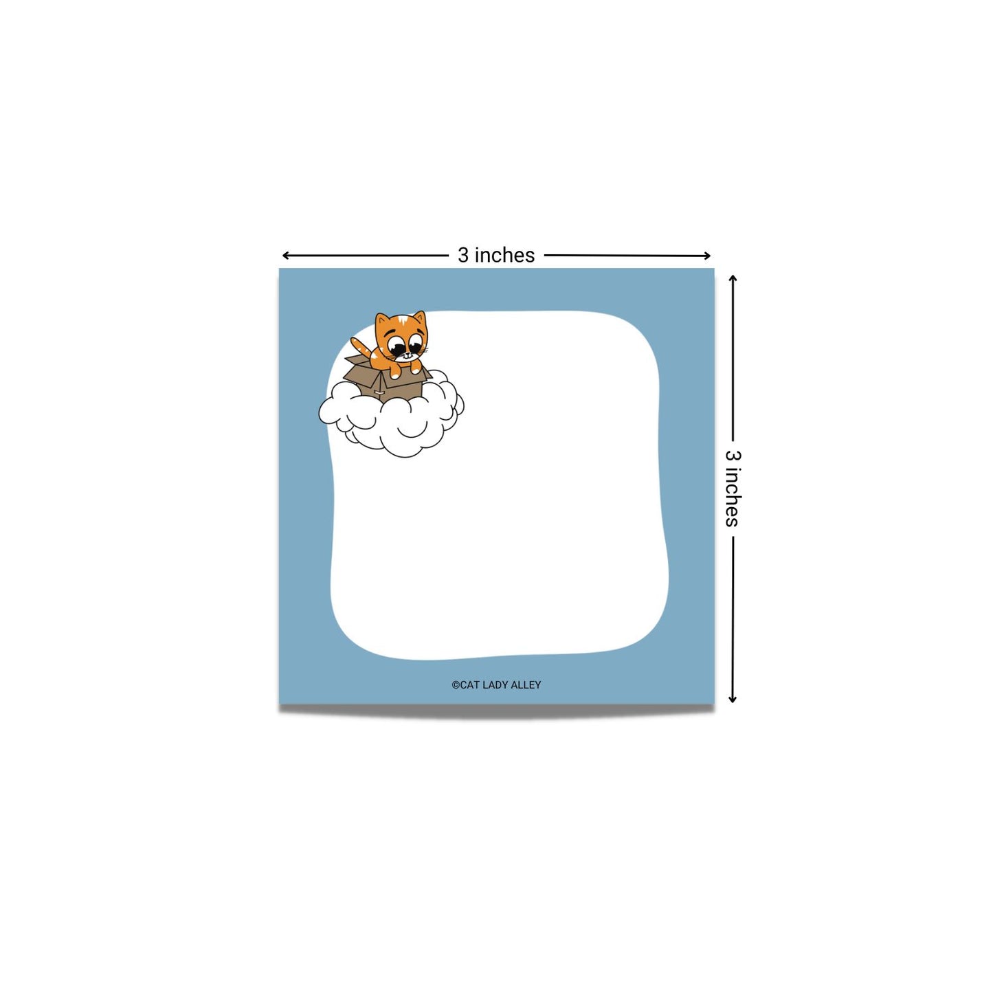 Box Cat Dreamer Sticky Note