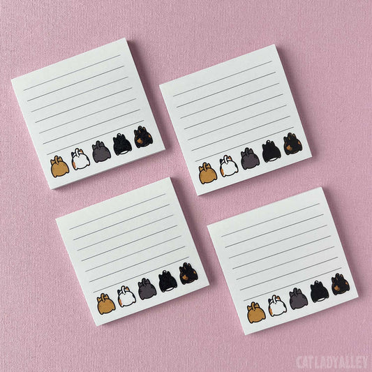 cute sticky notes with cat butts