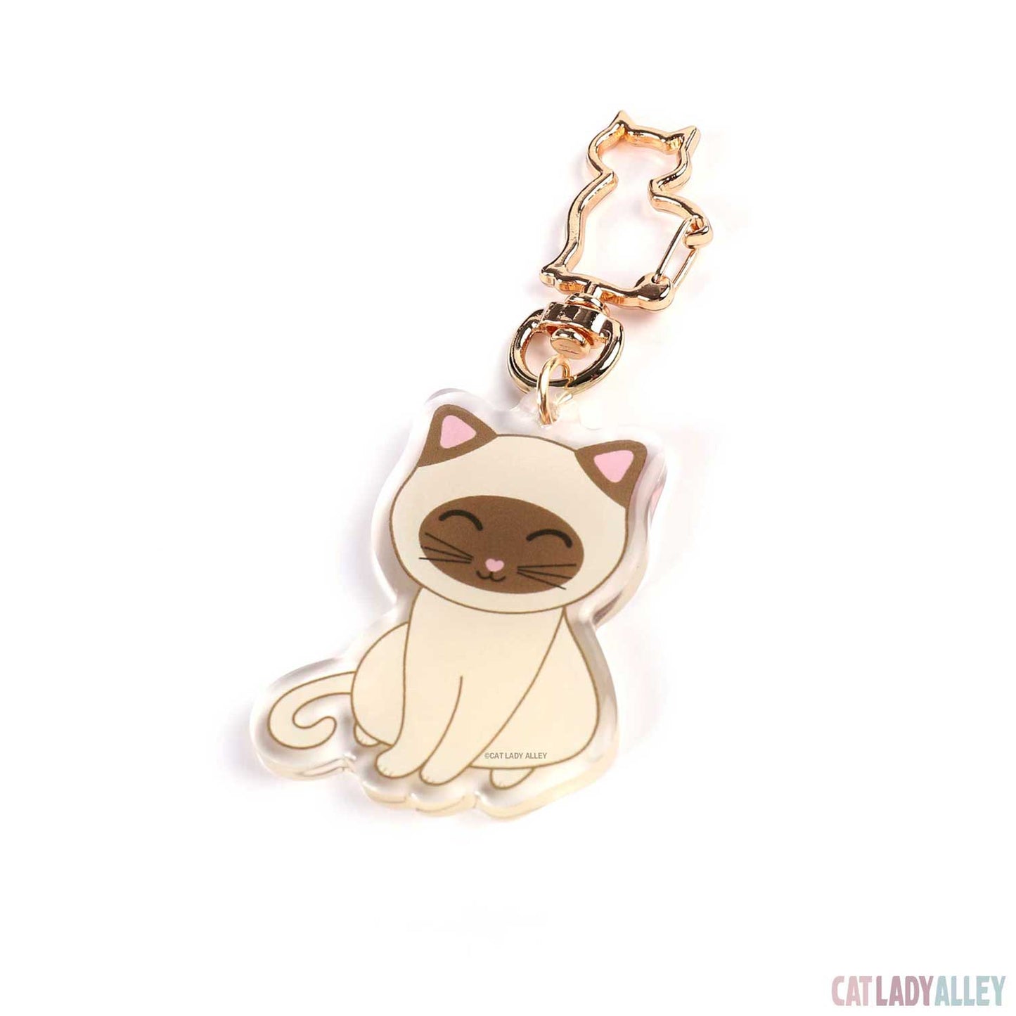seal point siamese cat acrylic keychain