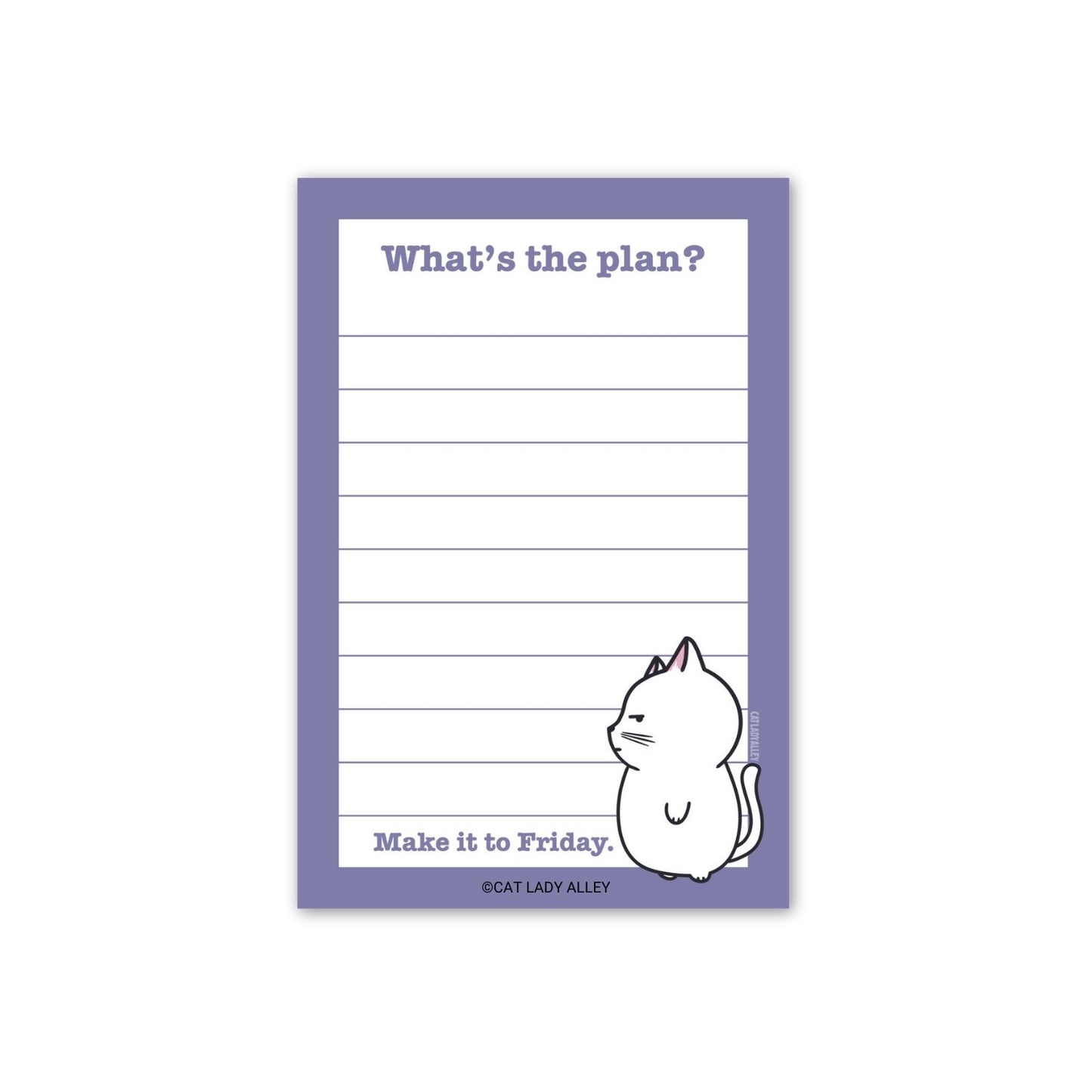 What's the Plan Cat Notepad