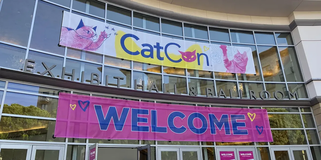 welcome signage at the entrance to CatCon