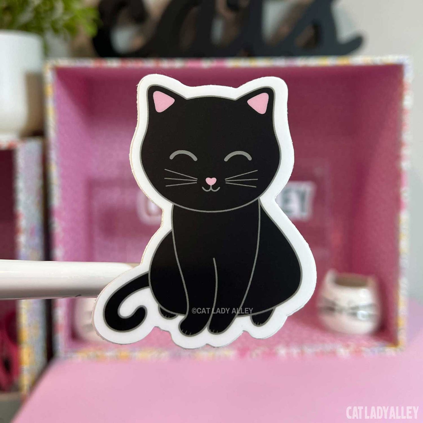 black cat sticker