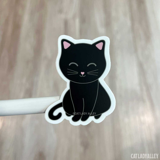 black cat sticker