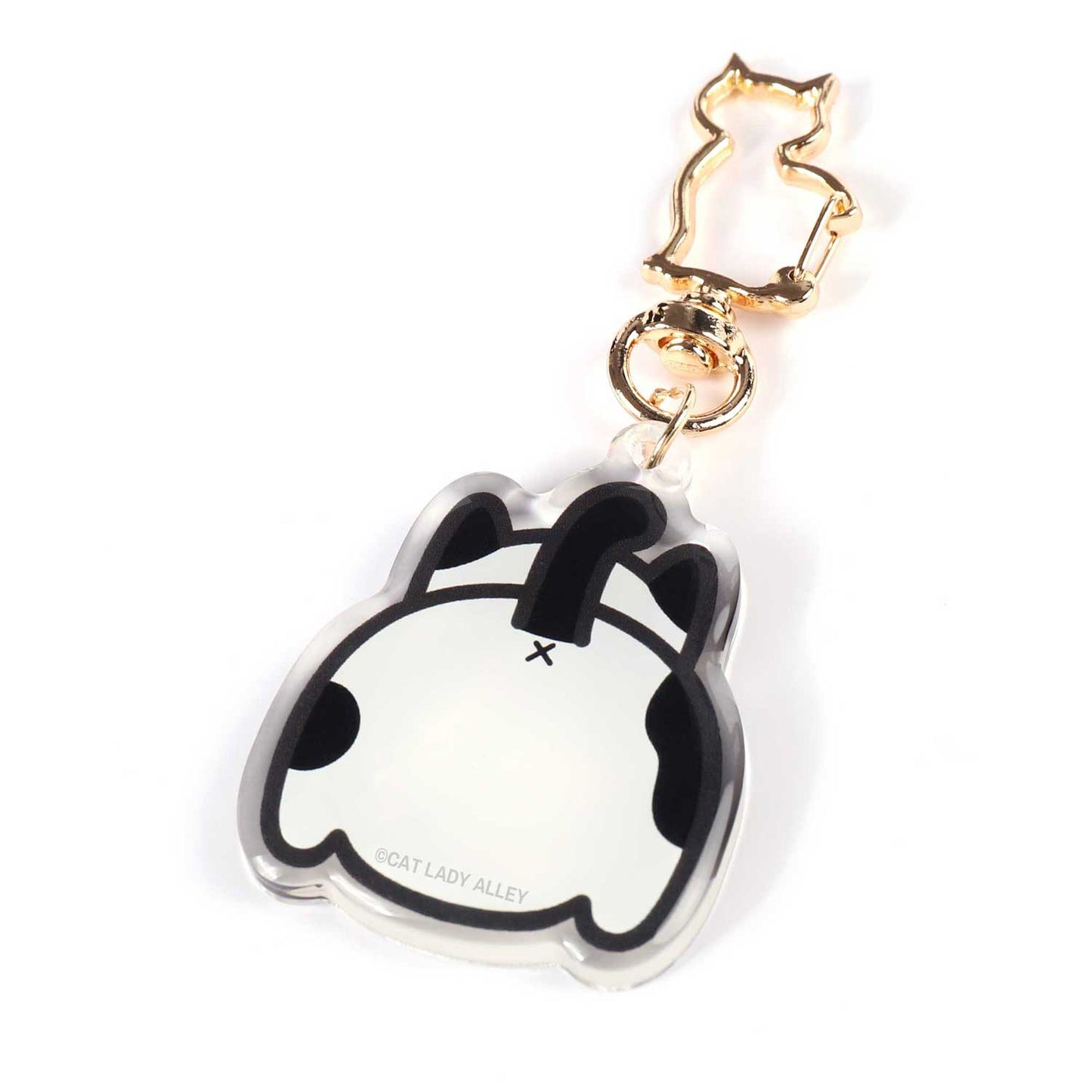 cow kitty cat butt keychain