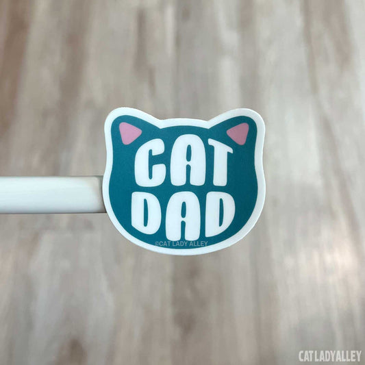 cat dad sticker cat shape