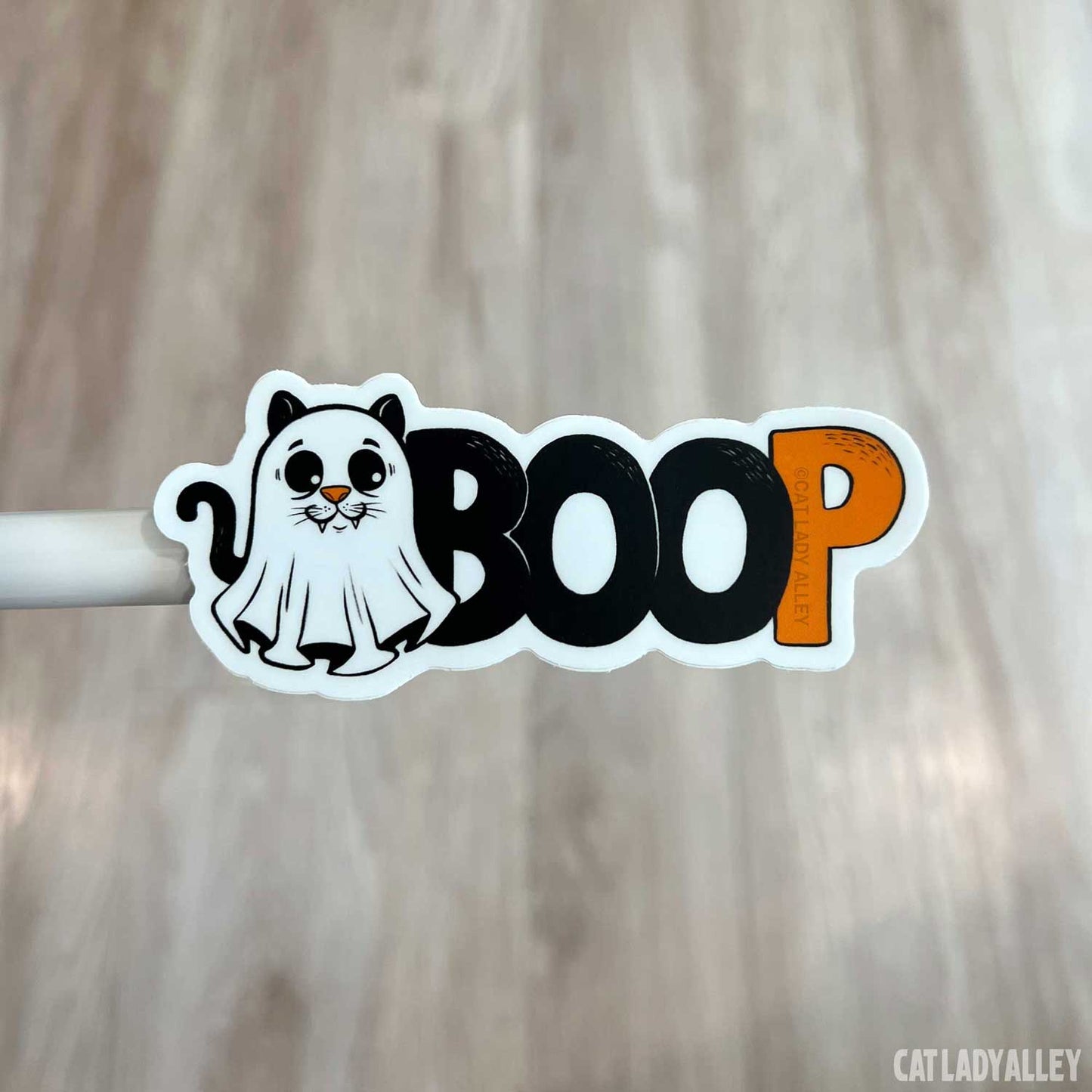 Ghost Cat BOOP Sticker