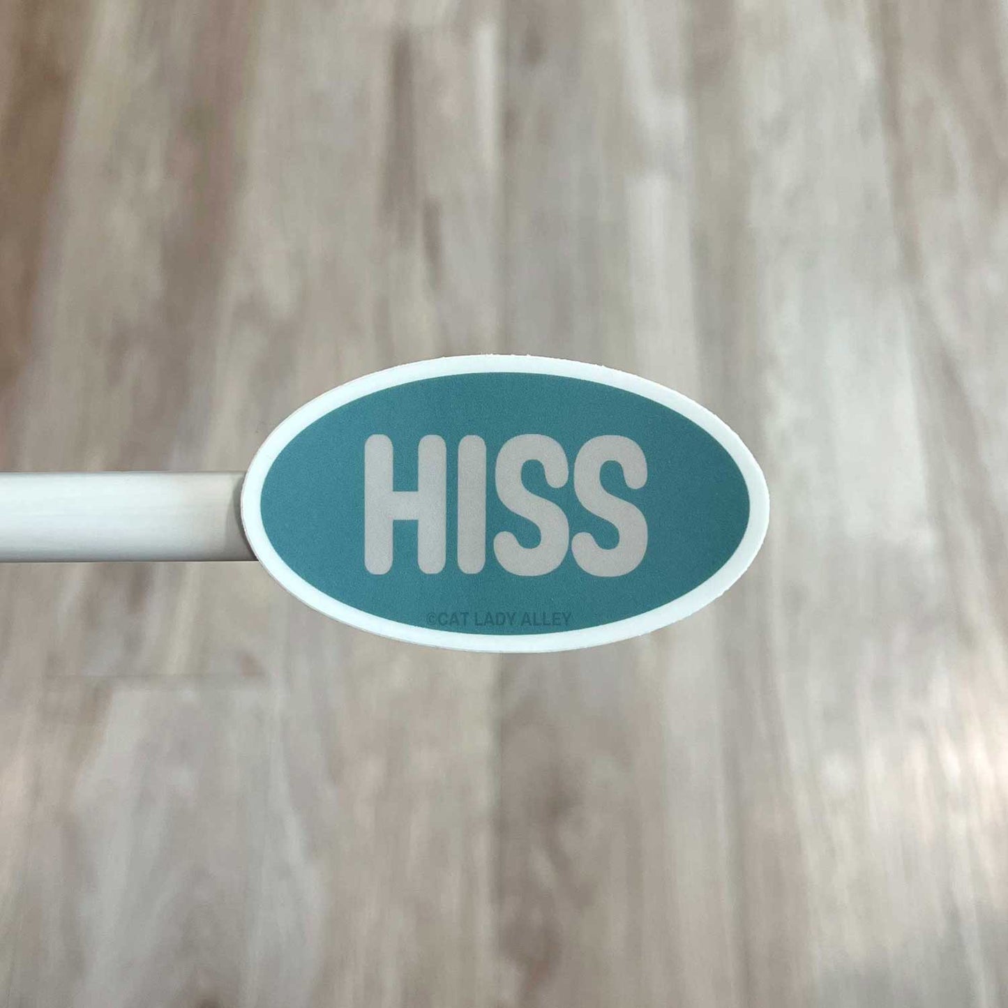 oval hiss cat sticker