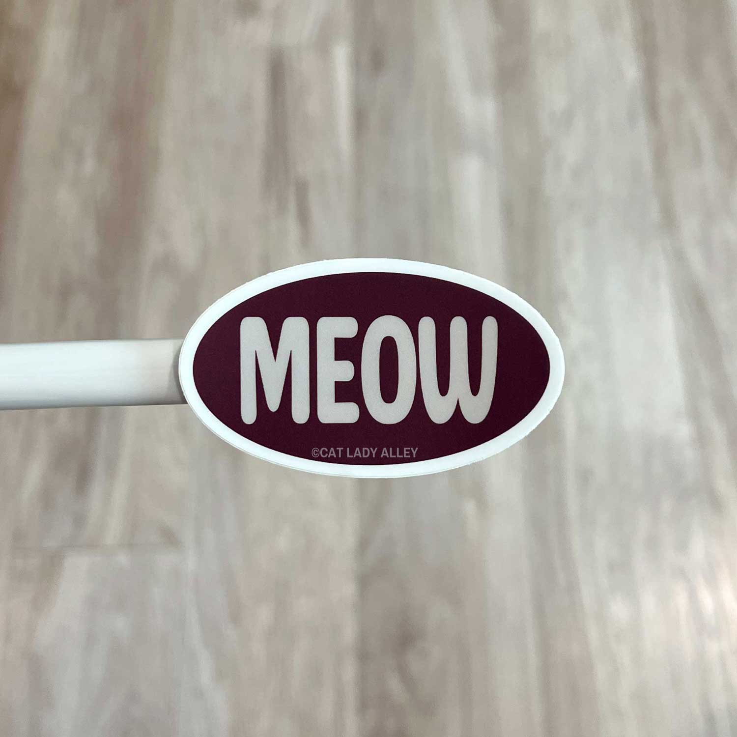 oval meow cat sticker