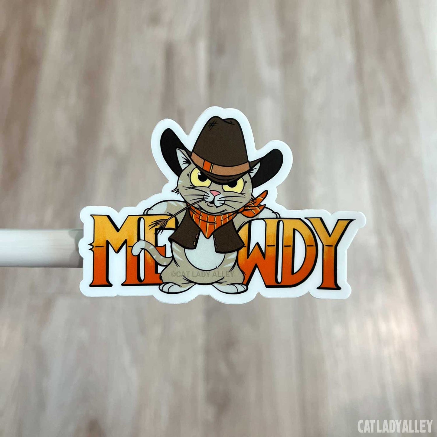 Meowdy Cowboy Cat Sticker