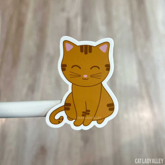 orange tabby cat sticker