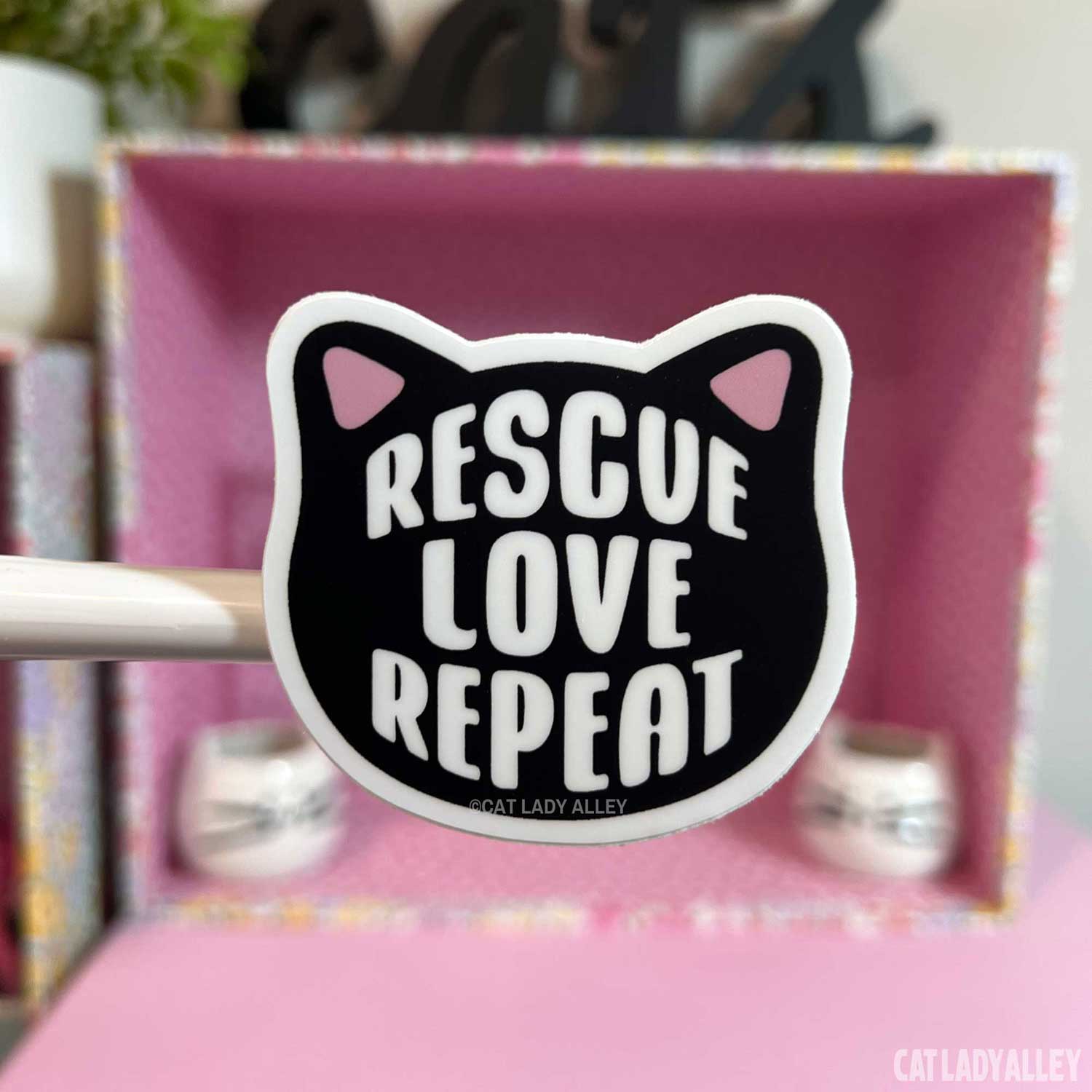 rescue love repeat cat sticker