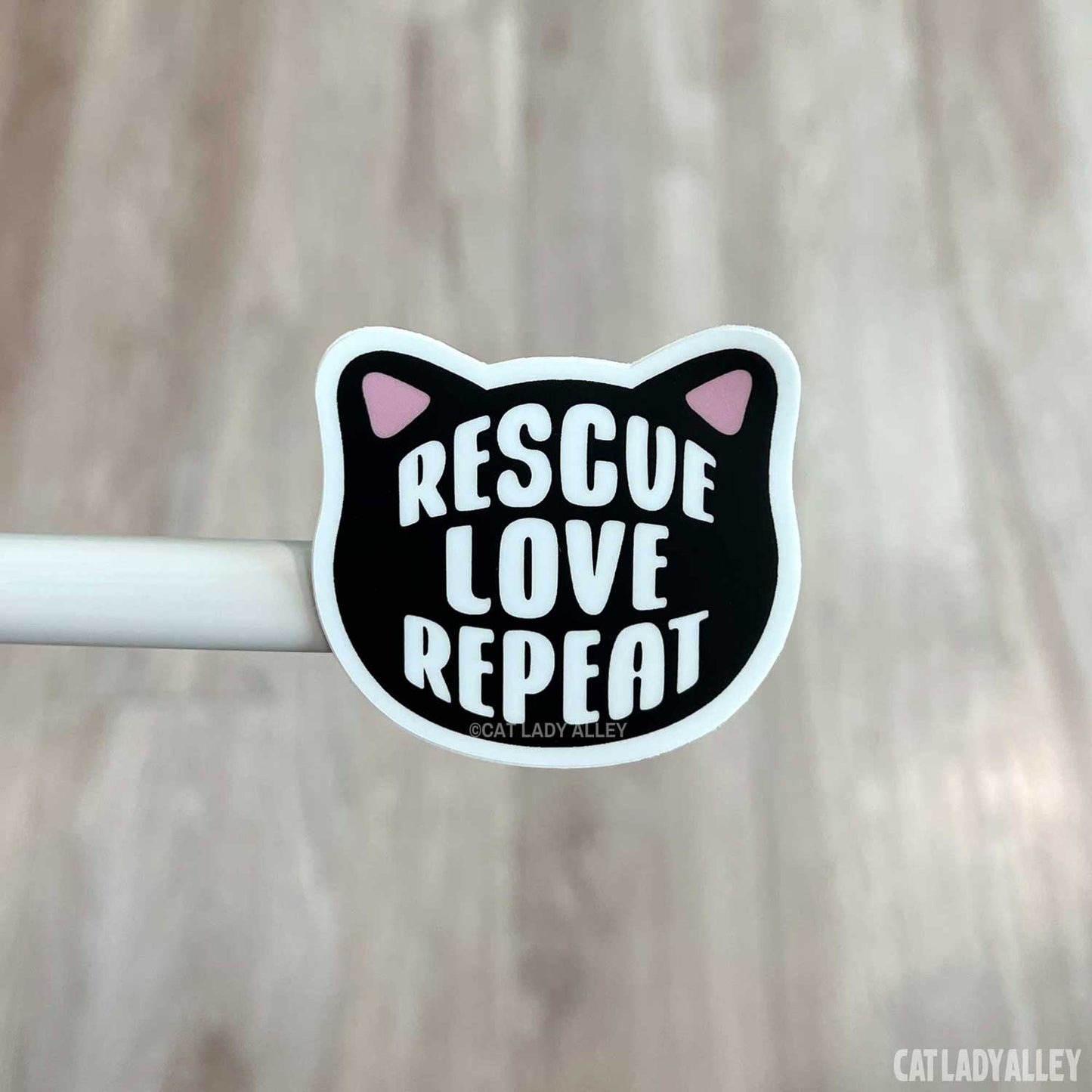 rescue love repeat cat sticker