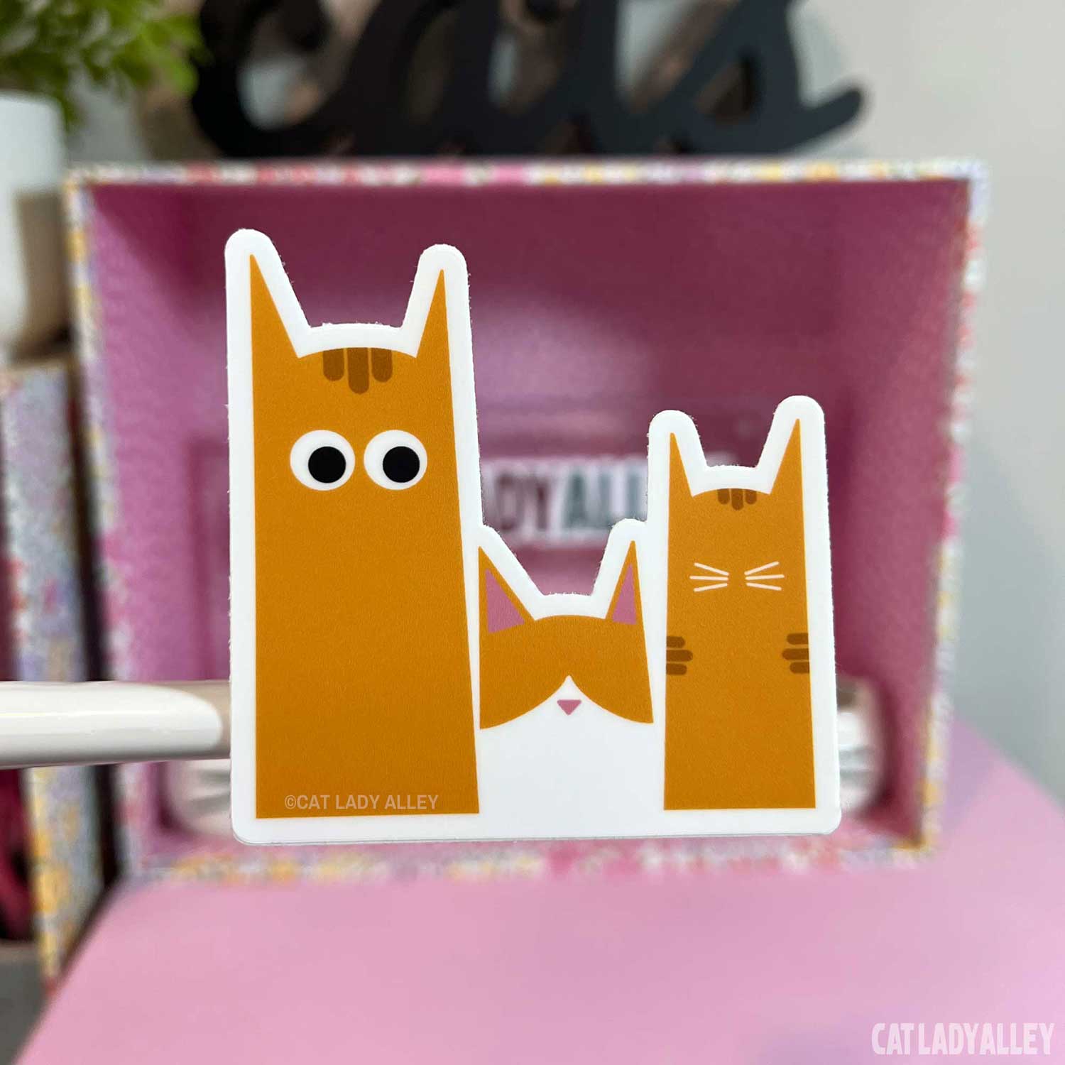 three ginger cats sticker