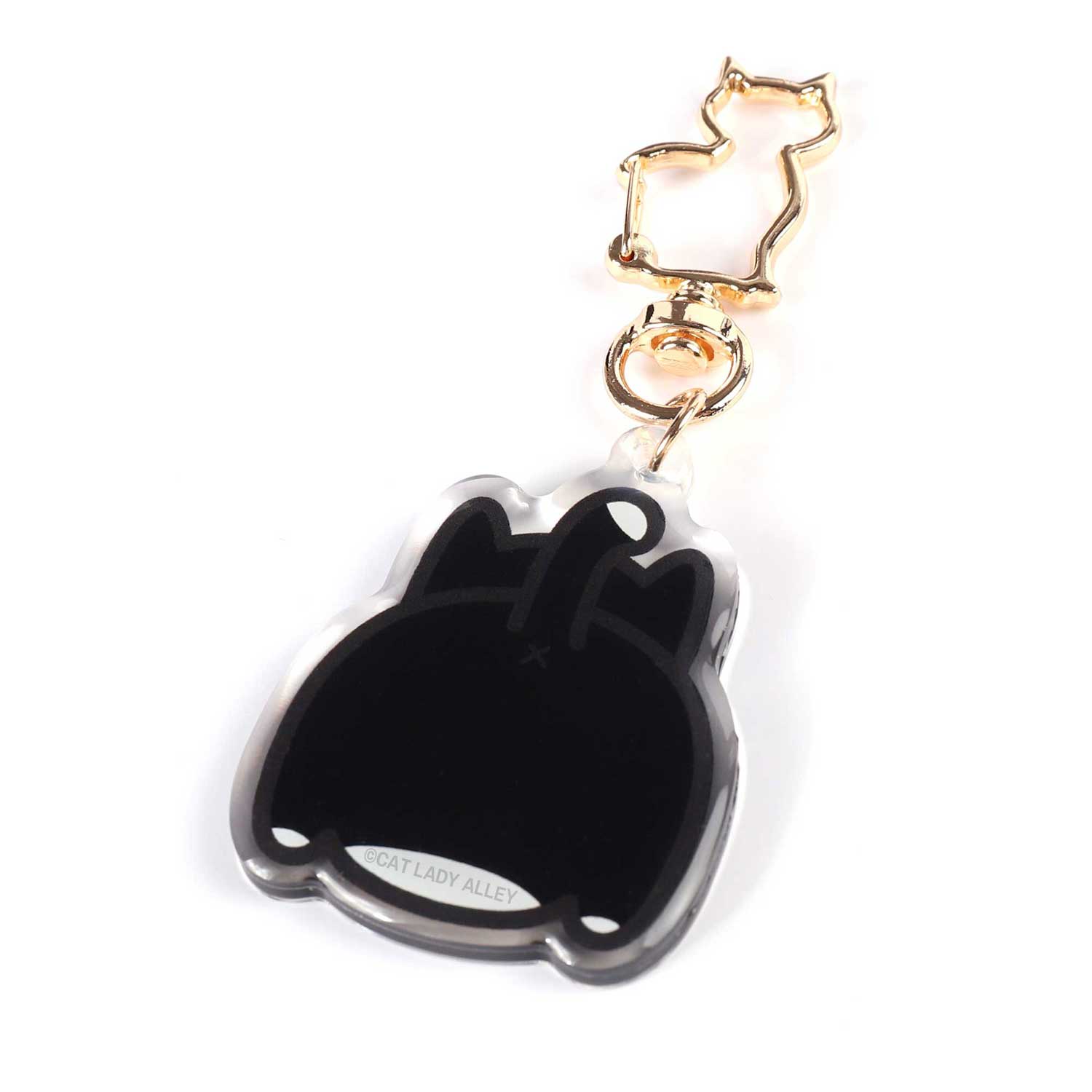 tuxedo cat butt keychain