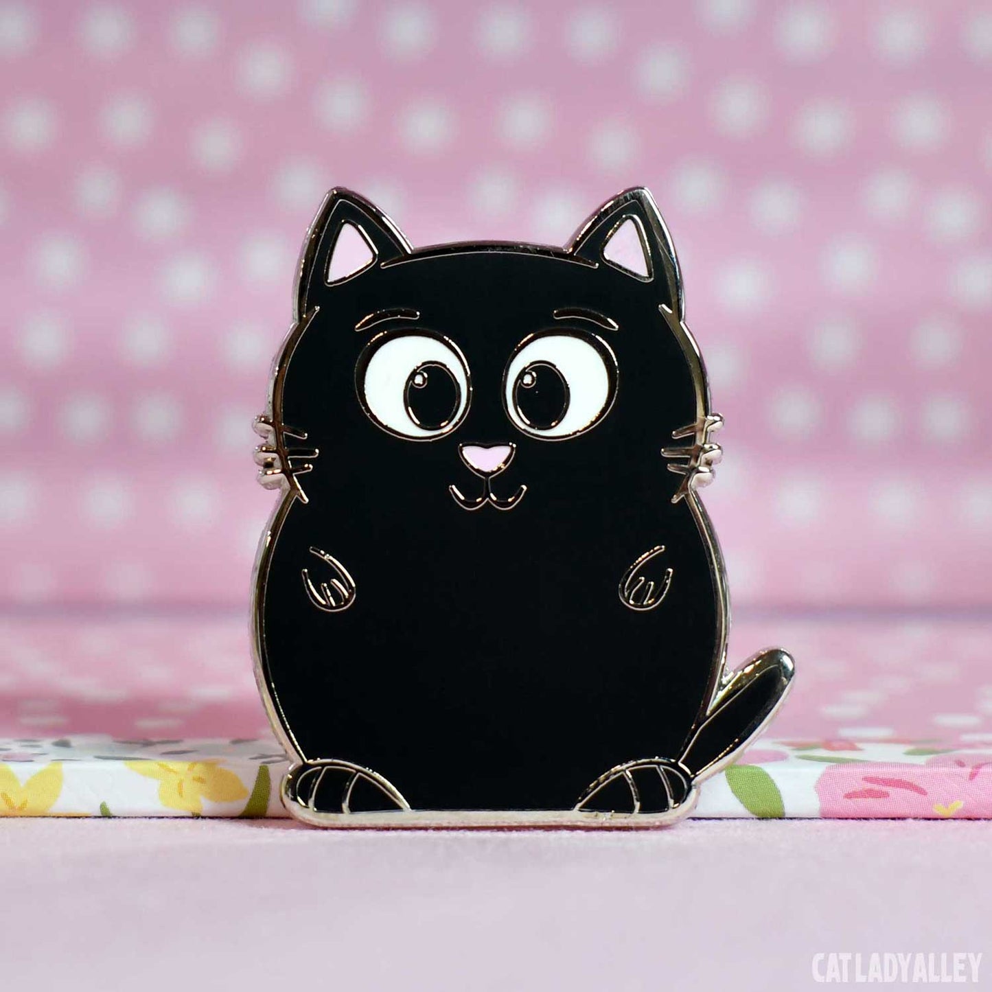 cute black cat hard enamel cat pin