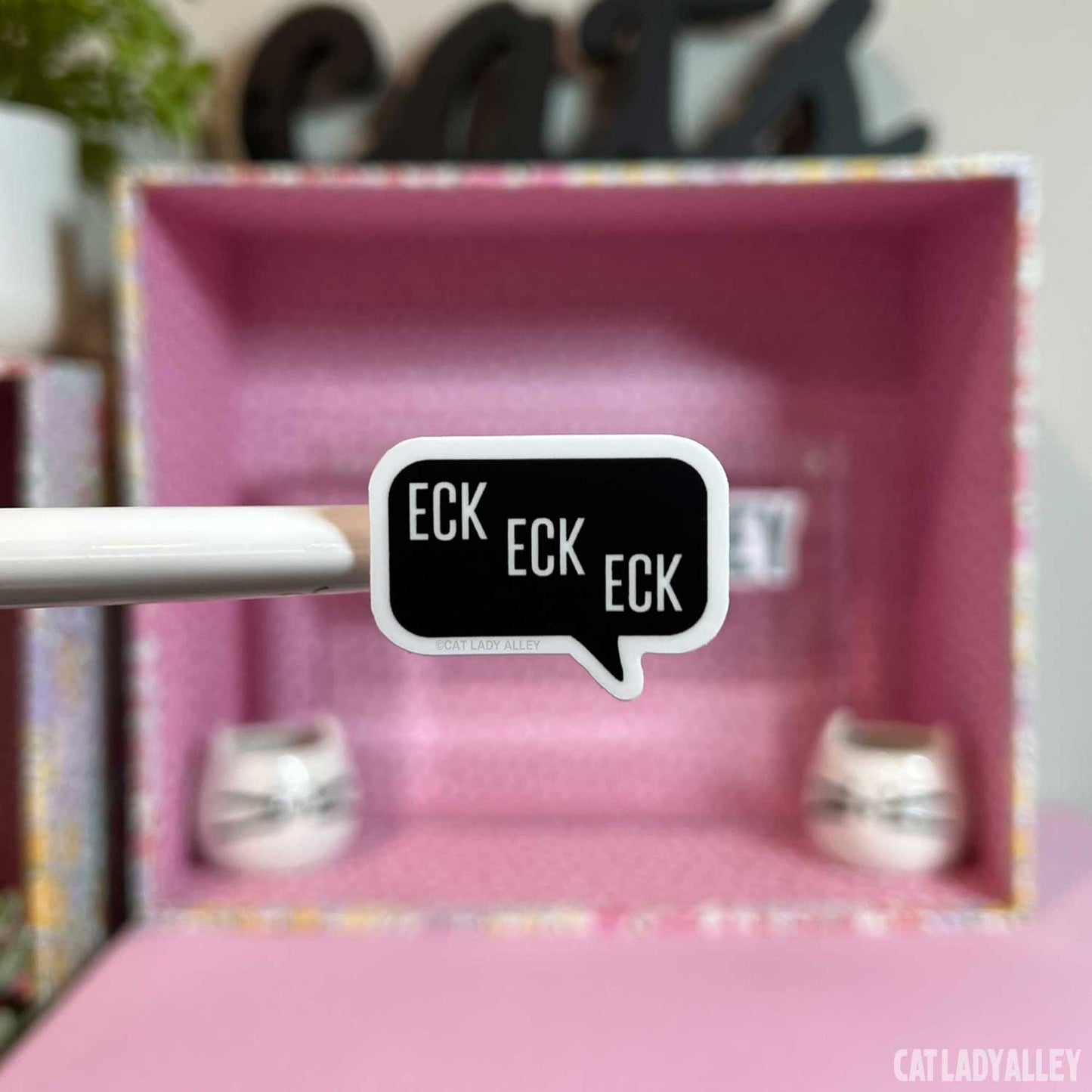 Eck Eck Eck Word Bubble Sticker (mini sticker)