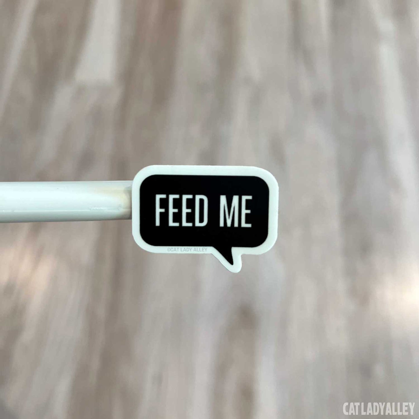 Feed Me Word Bubble Sticker (mini sticker)