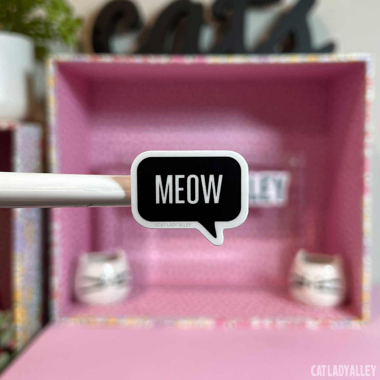 Meow Word Bubble Sticker (mini sticker)