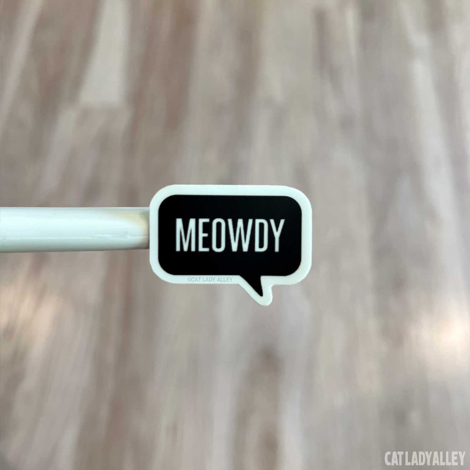 Meowdy Word Bubble Sticker (mini sticker)