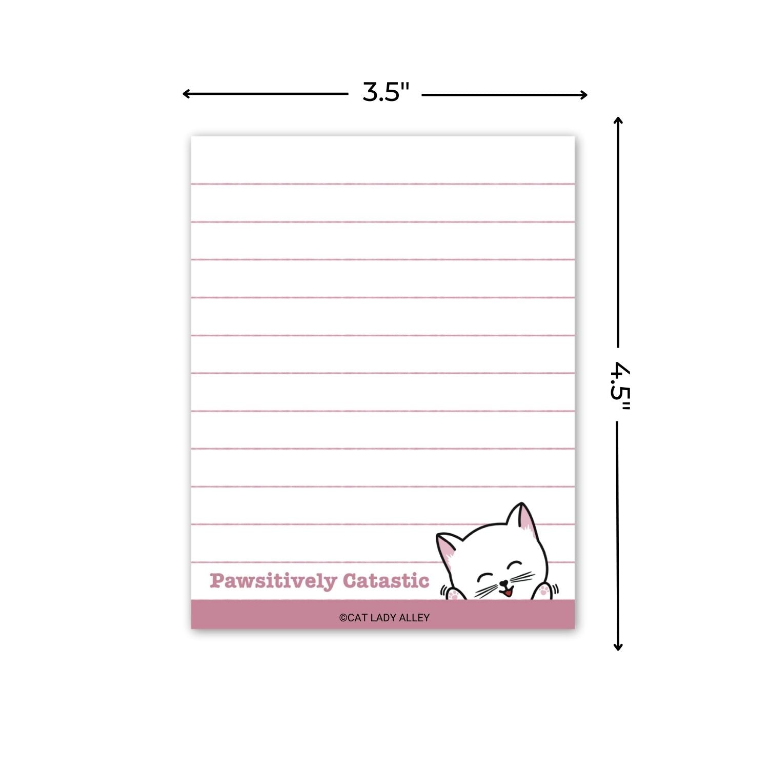 Pawsitively Catastic Lined Mini Notepad