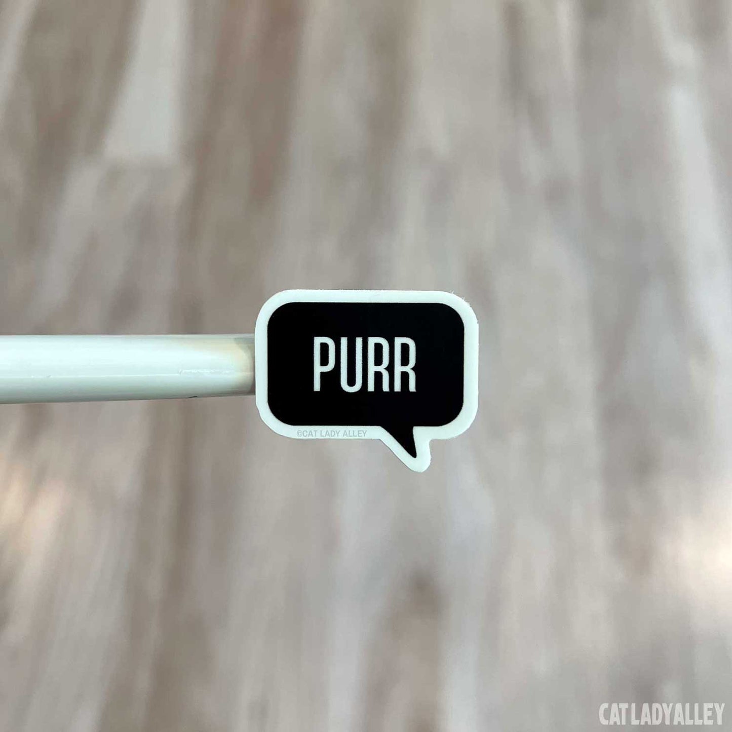 Purr Word Bubble Sticker (mini sticker)