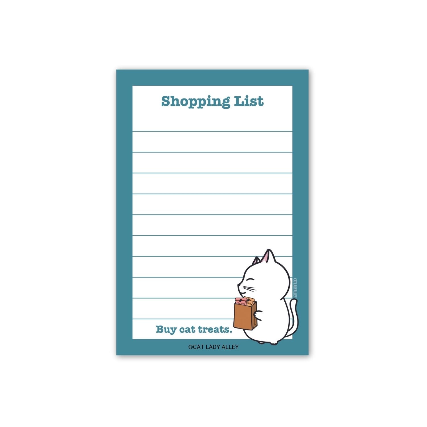 Shopping List Cat Notepad