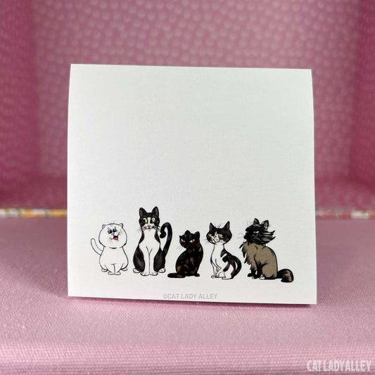 illustrated cat sticky note