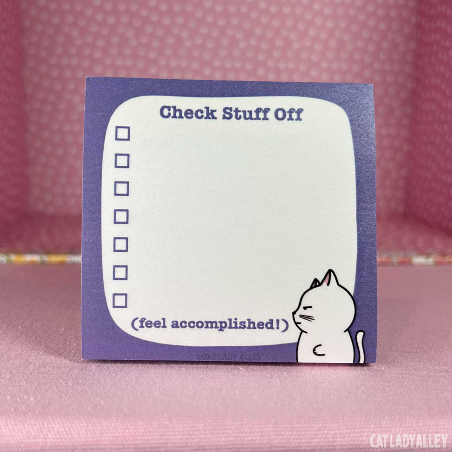 check stuff off sticky note