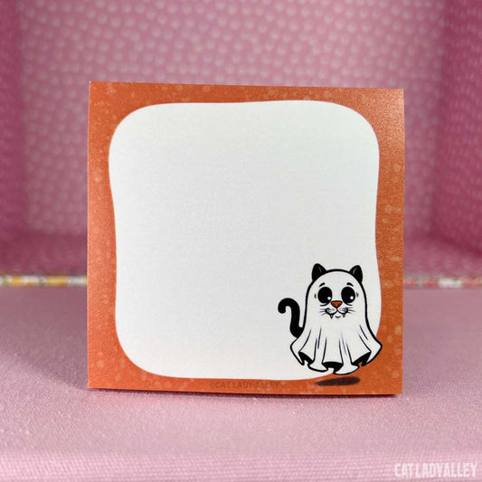 ghost cat sticky note