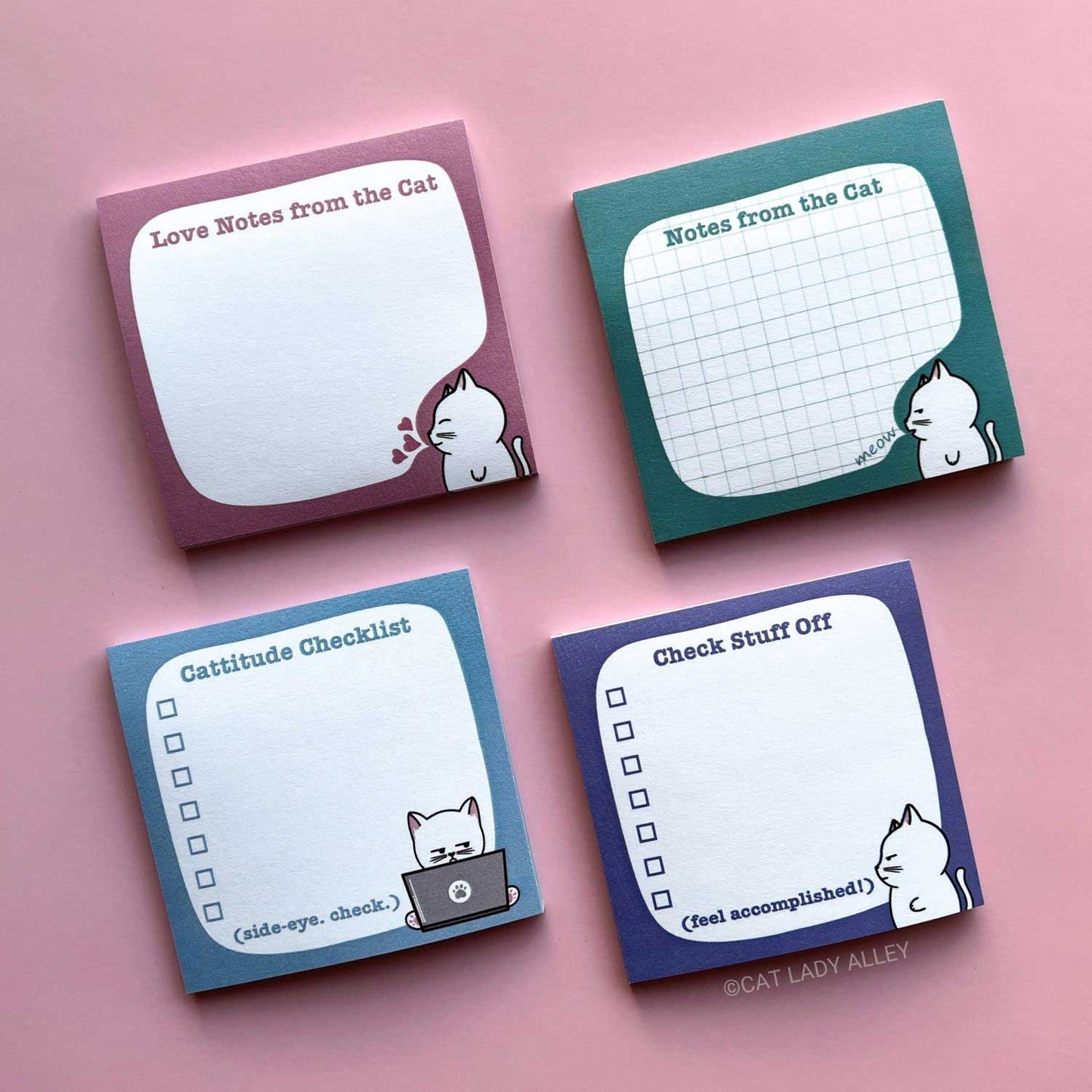 set of cat sticky notes