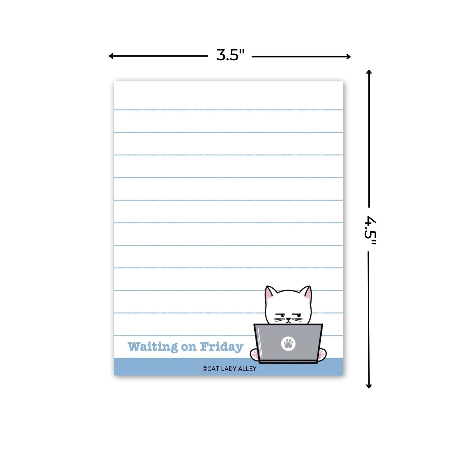 Waiting on Friday Mini Lined Notepad